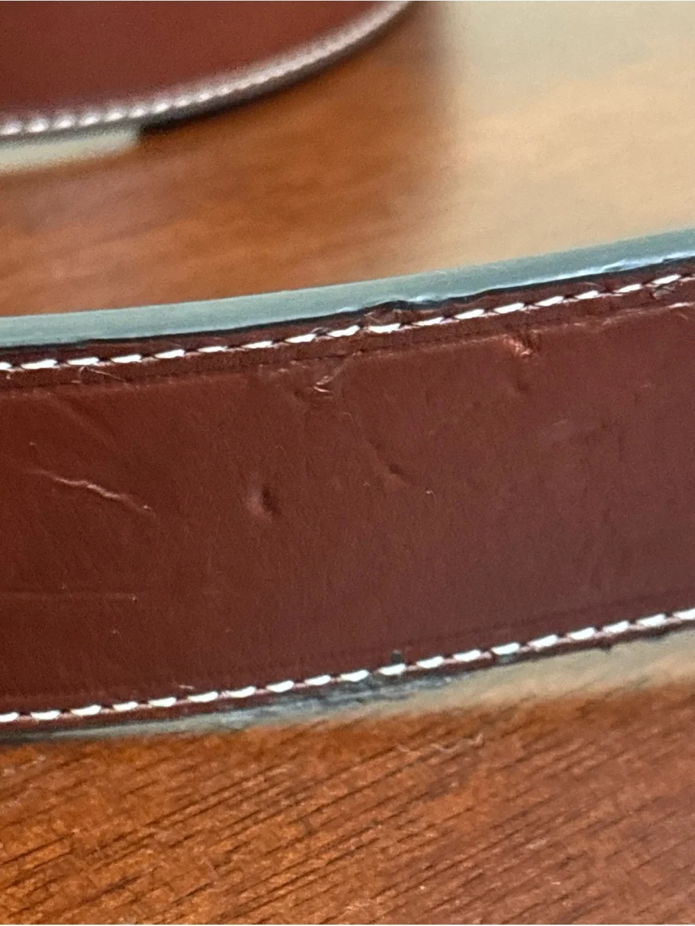 Kenneth Cole Men's Brown Faux Leather Buckle Belt Size 40 READ